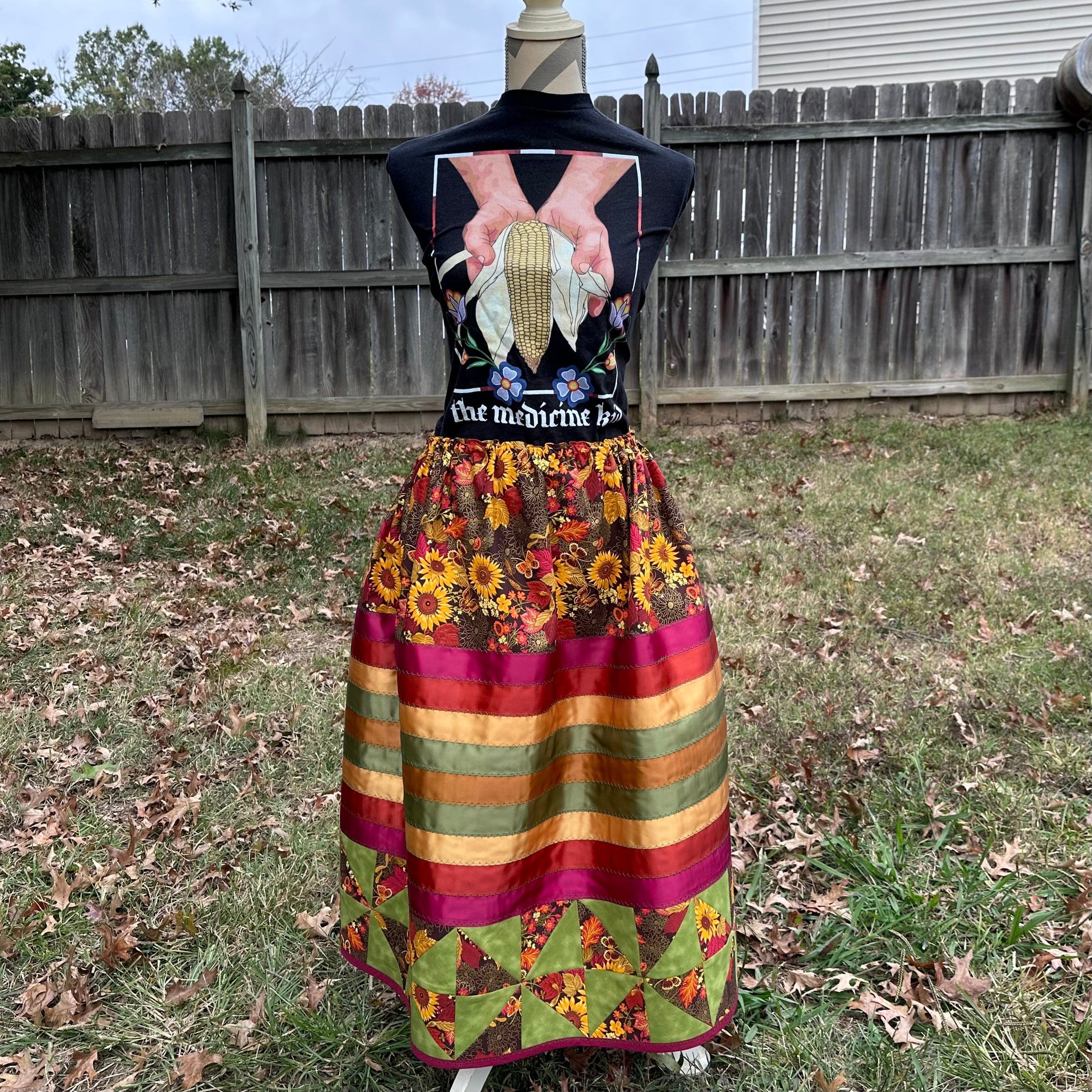 Fall Harvest Quilted Ribbon Skirt by Tabitha Jacobs-Polanco