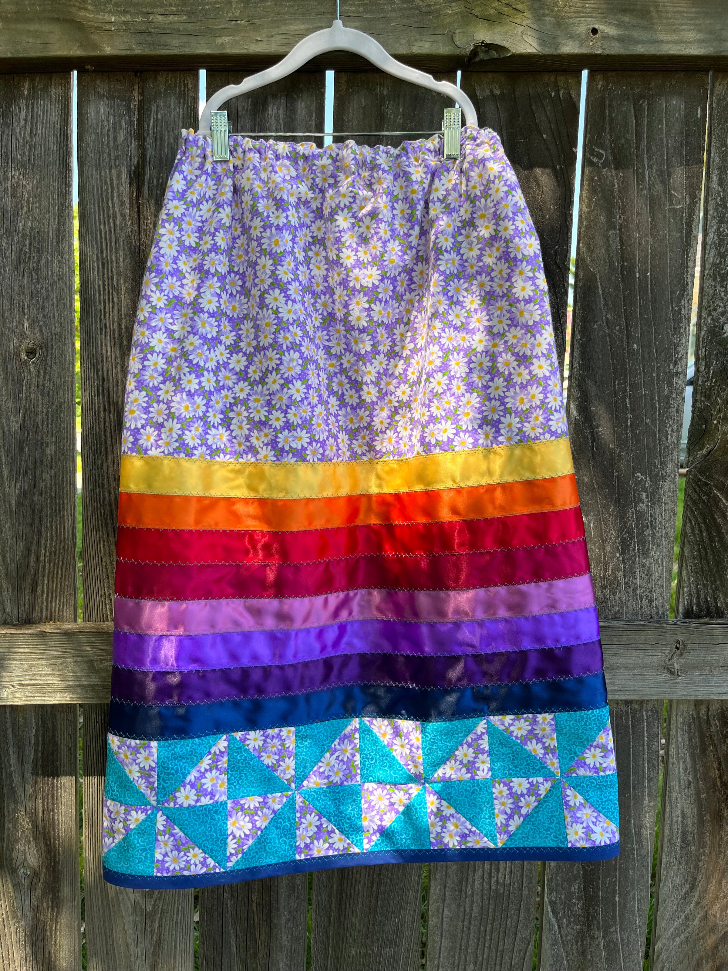 Purple Quilted Ribbon Skirt by Tabitha Jacobs-Polanco | Creative