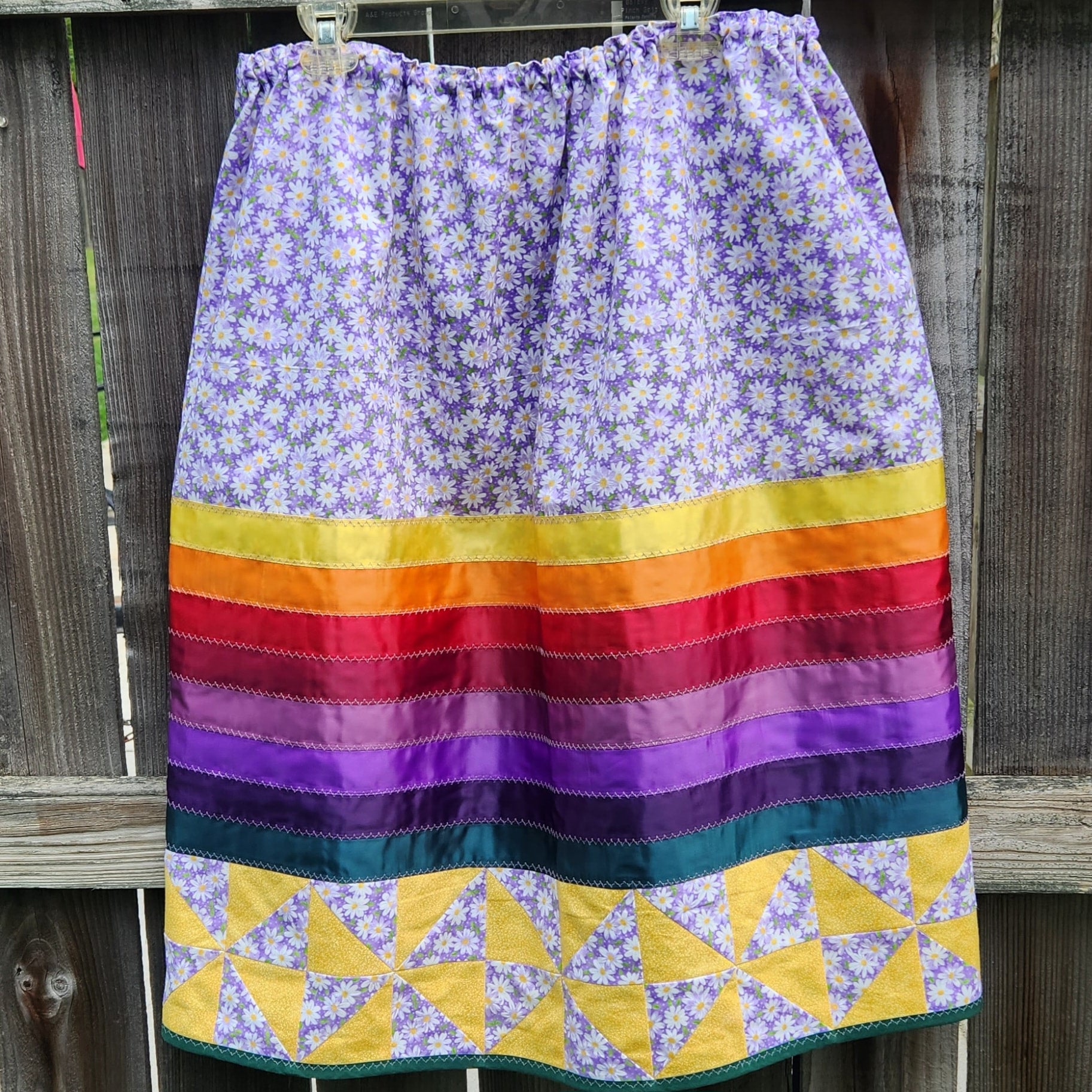Purple Quilted Ribbon Skirt by Tabitha Jacobs-Polanco | Creative