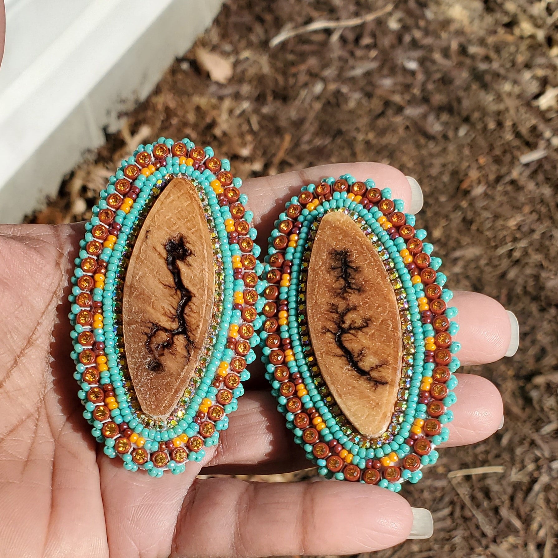 Lumbee beaded hotsell earrings