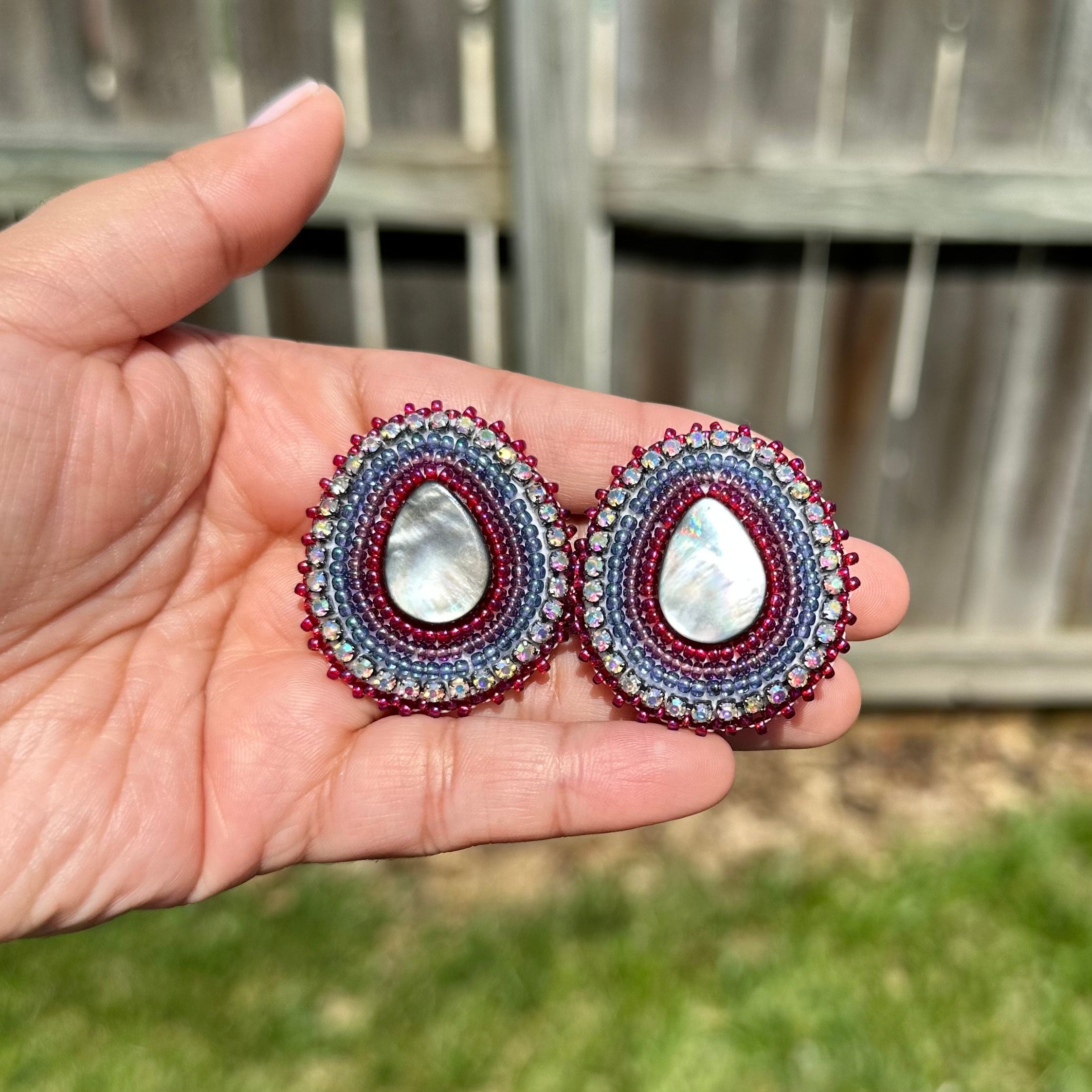 Lumbee beaded earrings deals